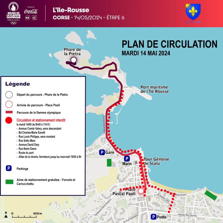 Plan de Circulation - Flamme Olympique